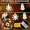 Metal Christmas String Lights 6 FT 10 LED Battery Operated Fairy Decor Hanging Lights for Christmas Xmas Tree Room Party, Warm White Christmas Snowflake Snowman Deer Pattern Light